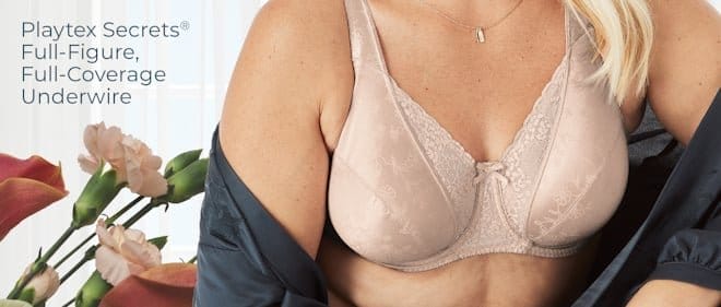 Playtex Secrets Full-Figure, Full-Coverage Underwire Bra