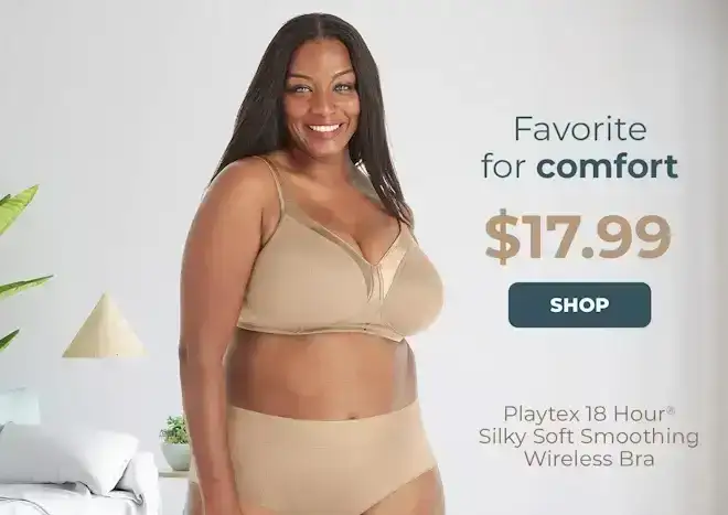 Playtex 18 Hour Silky Soft Smoothing Wireless Bra