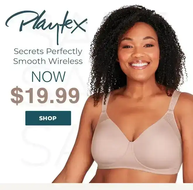 Playtex Secrets Perfectly Smooth Wireless Bra