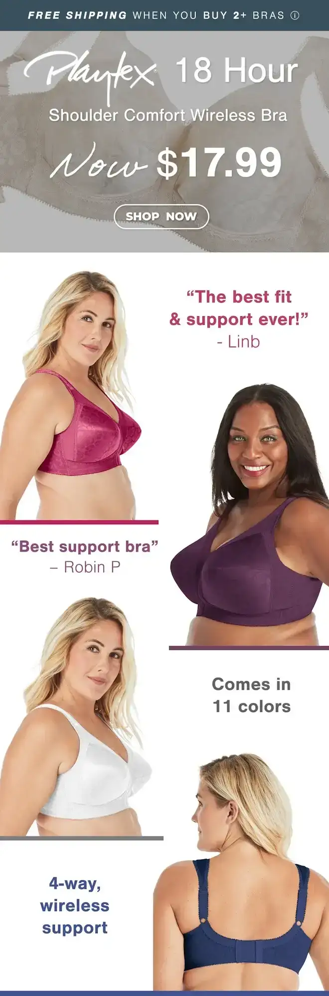 Playtex 18 Hour Ultimate Shoulder Comfort Wireless Bra ®