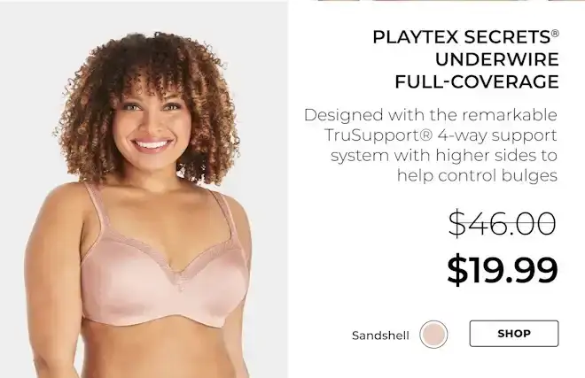 Playtex Secrets Underwire Full-Coverage