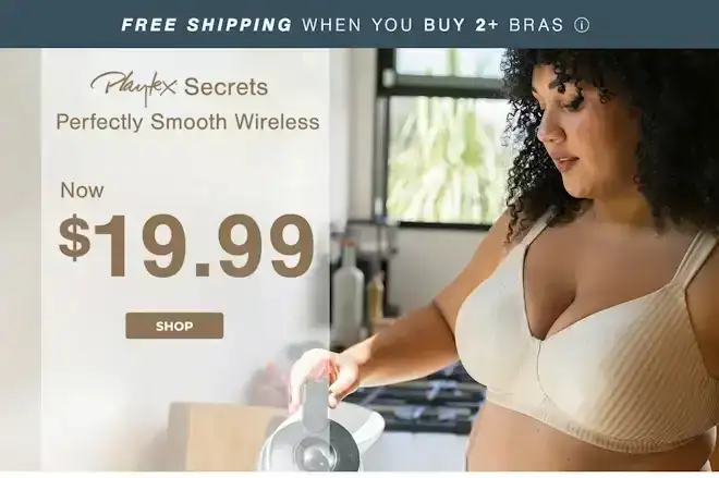 Playtex Secrets Perfectly Smooth Wireless Bra