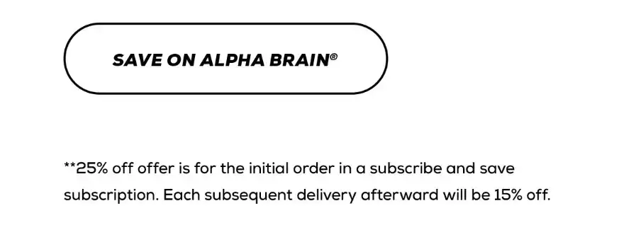 Save On Alpha Brain 
