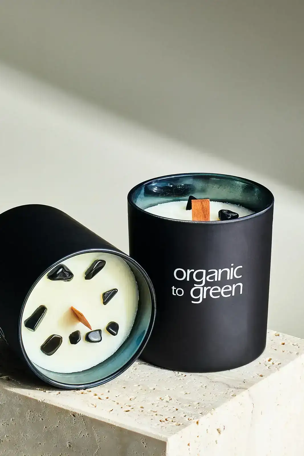 Image of Black Hematite - Sandalwood Lavender CANDLE