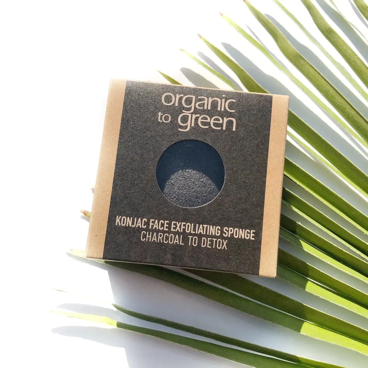 Image of Konjac Face Exfoliating Sponge - Charcoal