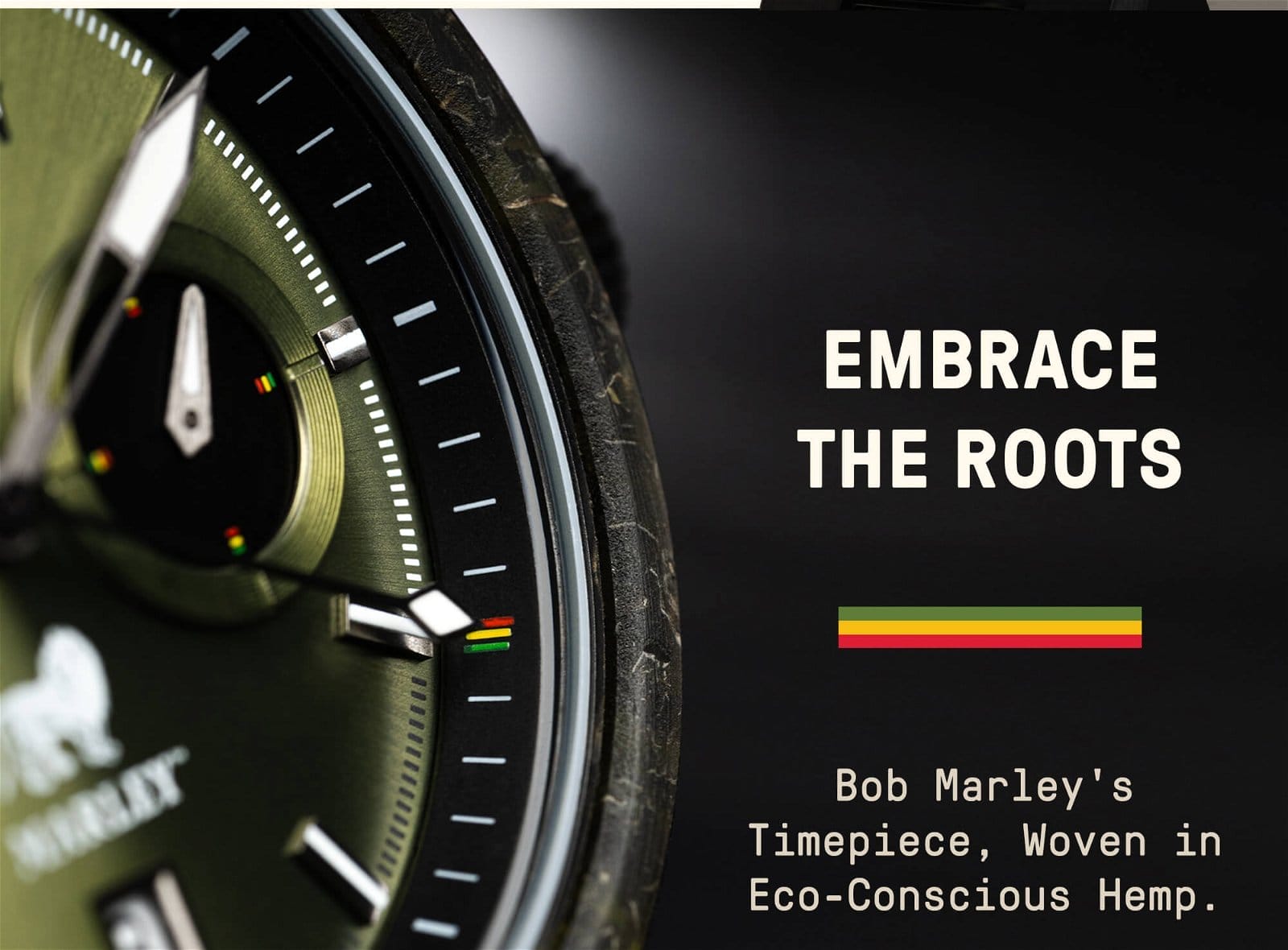 Original Grain x Bob Marley Limited Hemp Watch - Embrace the Roots!