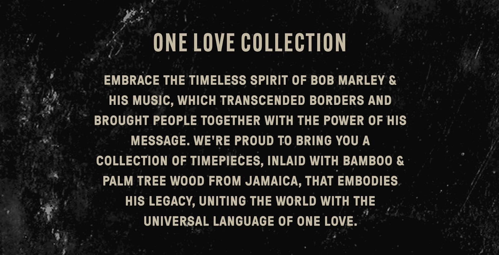 Original Grain x Bob Marley - One Love Collection