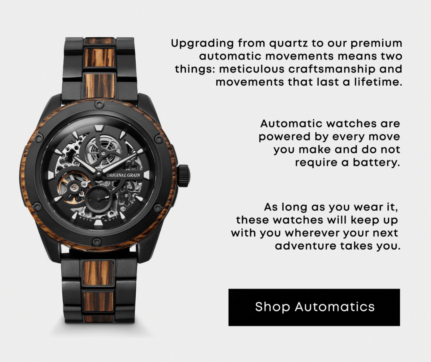 Automatic Watches by Original Grain Now Available