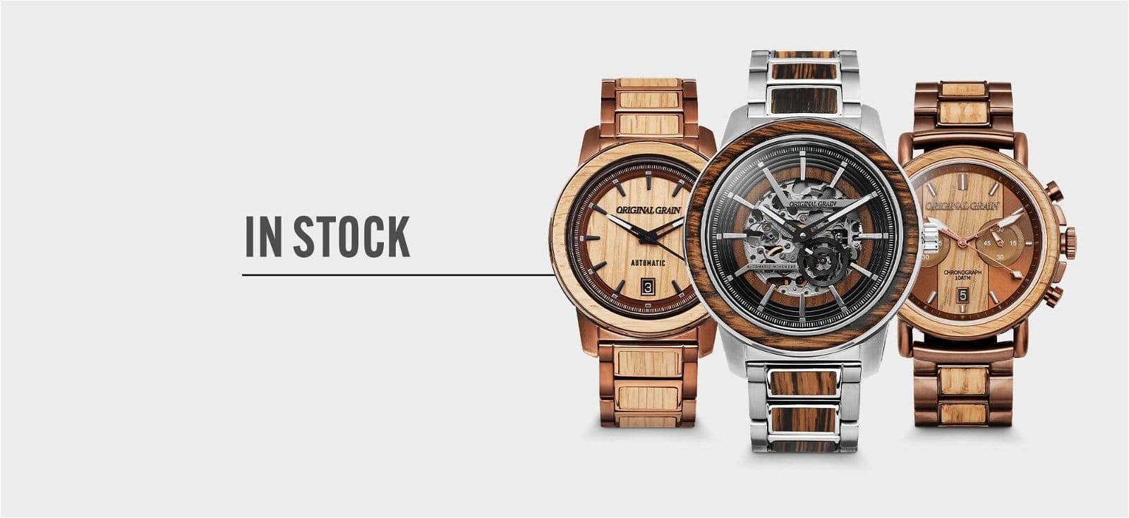 Original Grain's Watches made from whiskey barrel wood