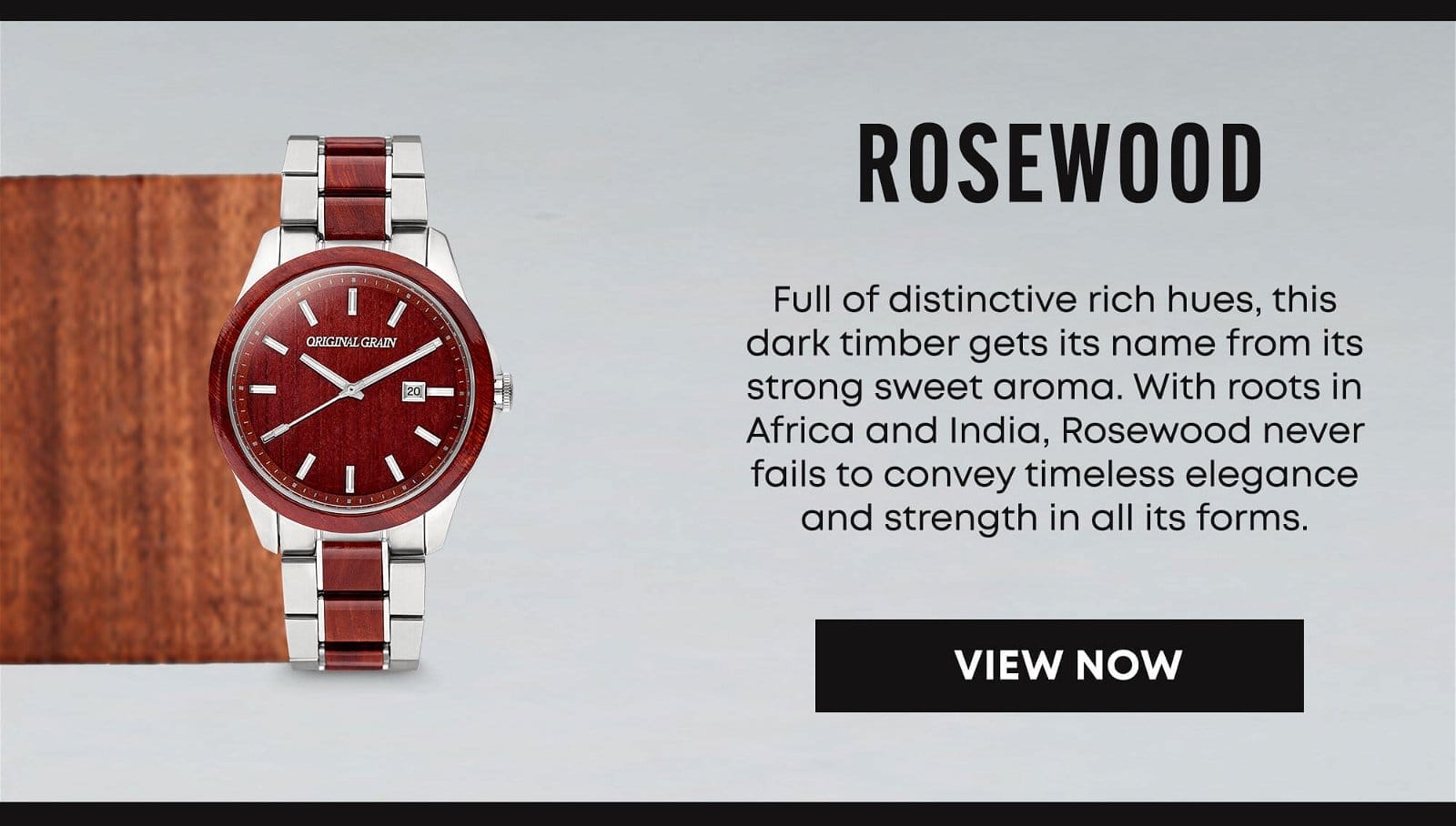 Original Grain Rosewood Watch Material