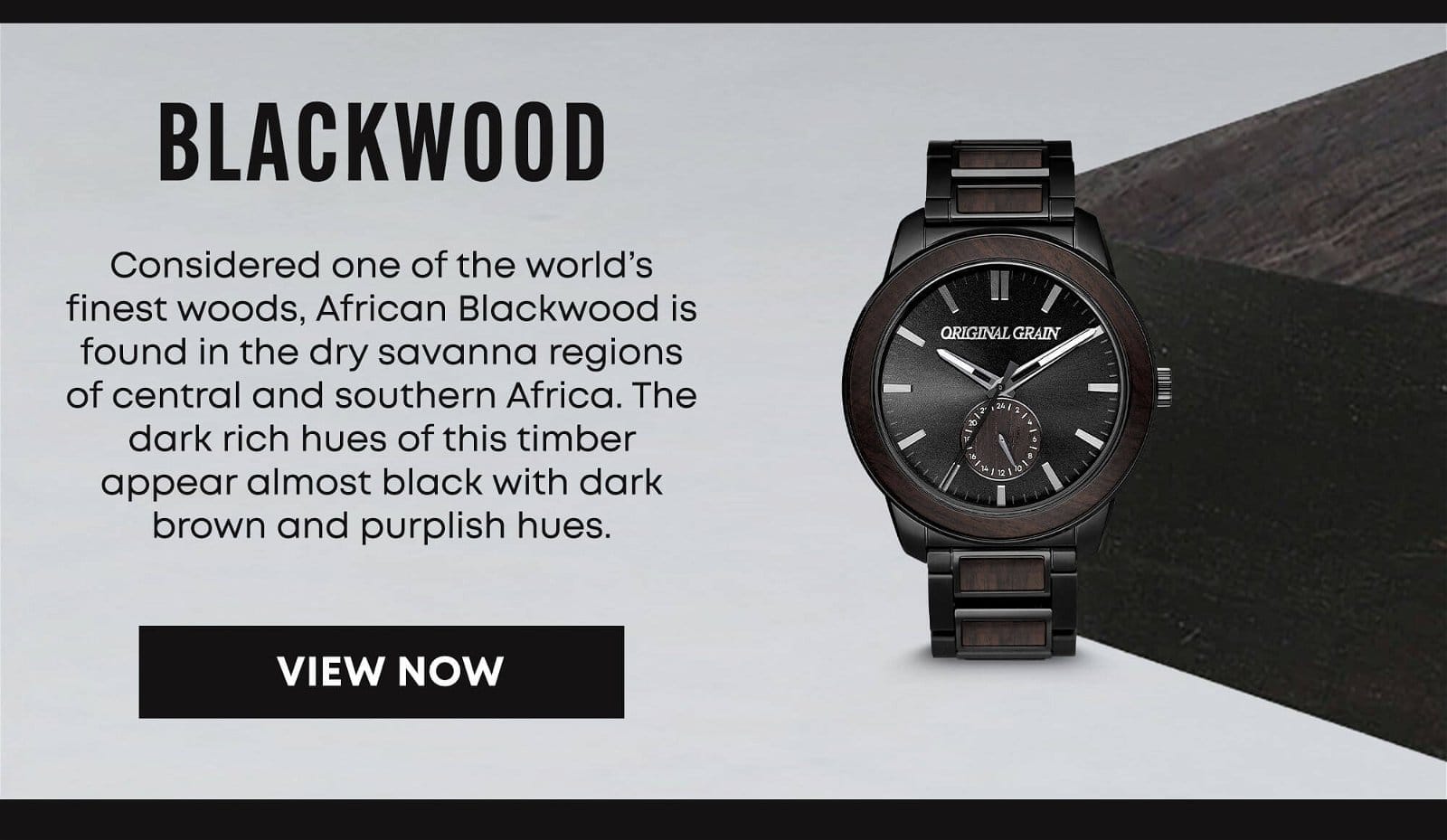 Original Grain Blackwood Watch Material