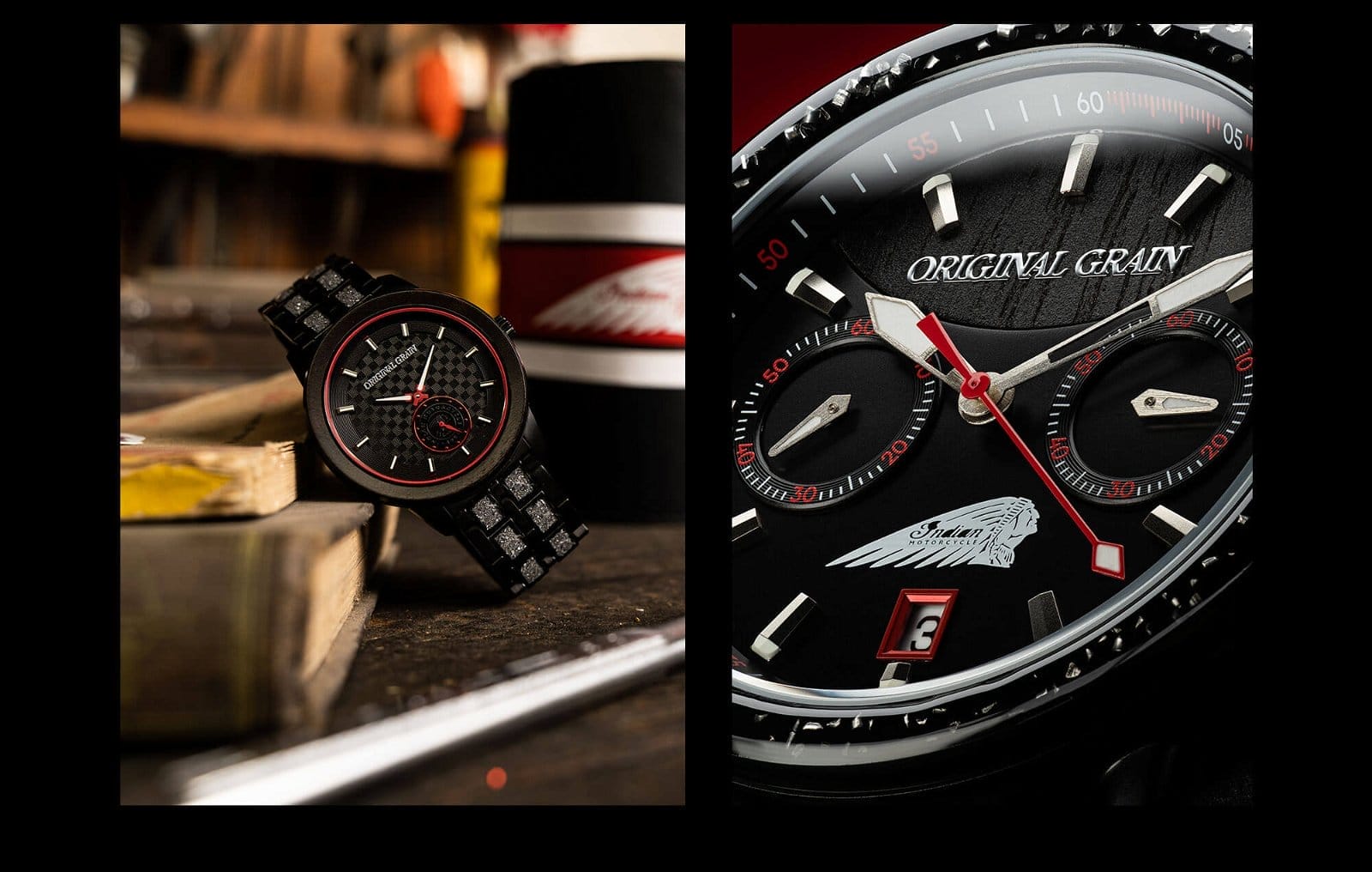 Original Grain's Limited Edition Timepieces in collaboration with Indian Motorcycle