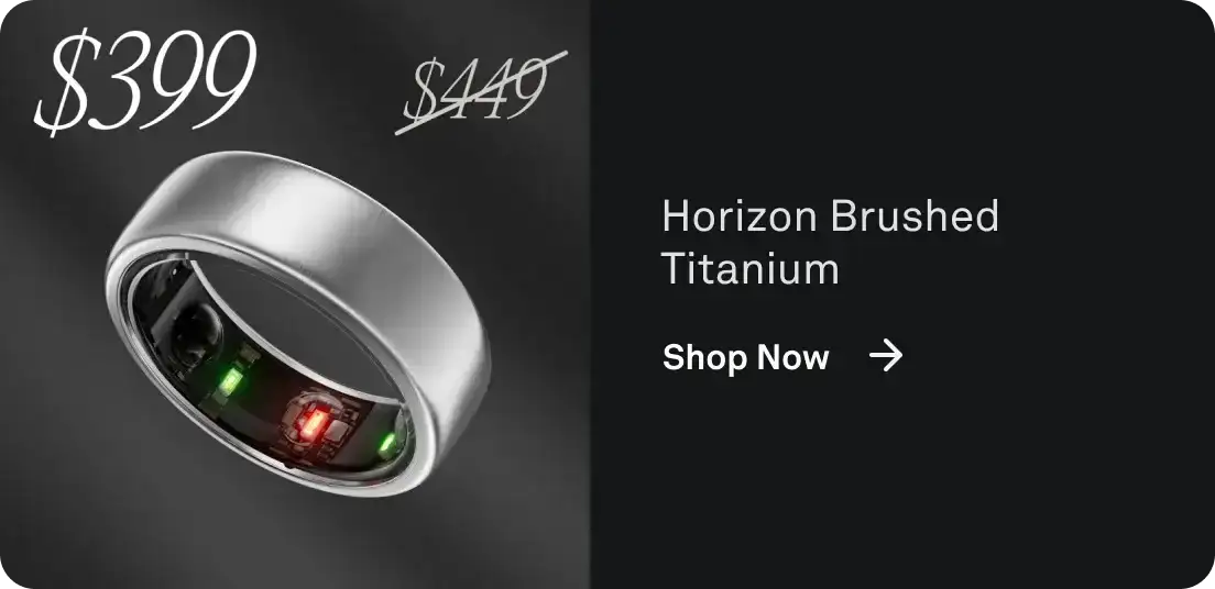 Horizon Brushed Titanium Oura Ring