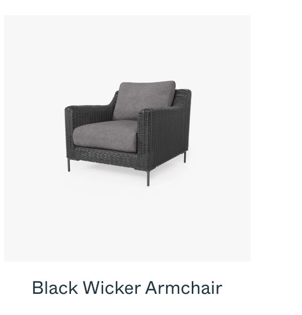 Black Wicker Armchair