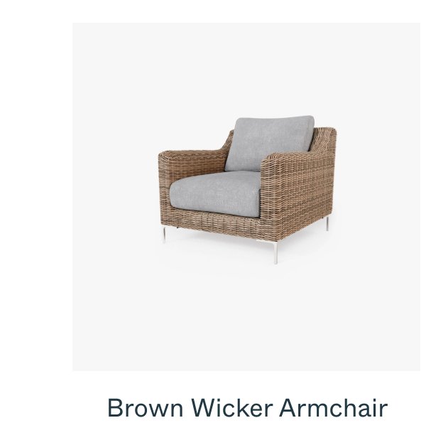 Brown Wicker Armchair