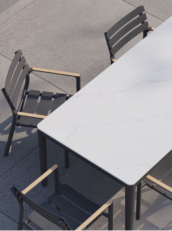 Outdoor  Dining Tables Enjoy alfresco dining with our tables featuring the integrated OuterShell® cover, ensuring your dining area is always clean and ready for use. Shop Now