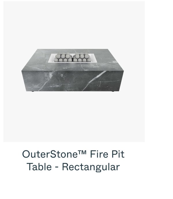 OuterStone Fire Pit Table - Rectangular