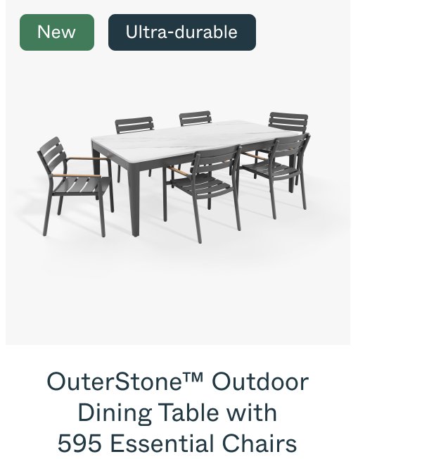 OuterStone™ Outdoor Dining Table with 595 Essential Chairs