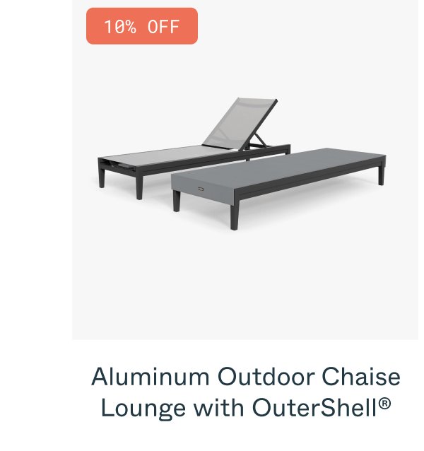 Aluminum Outdoor Chaise Lounge with OuterShell®
