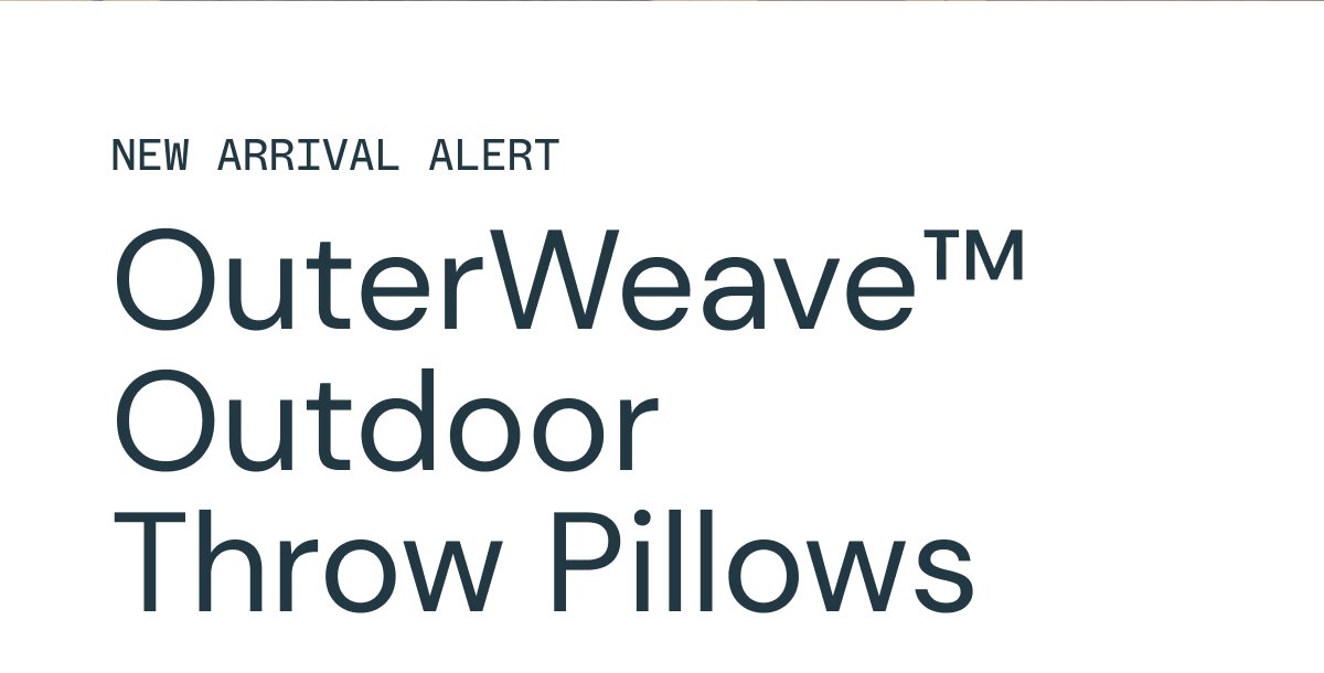 New Arrival Alert OuterWeave™ Outdoor Throw Pillows