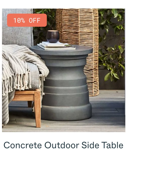 Concrete Outdoor Side Table