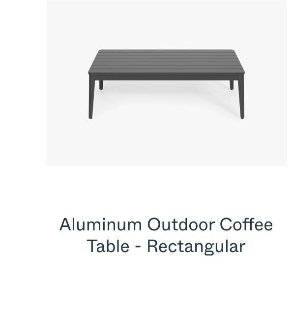 Aluminum Outdoor Coffee Table - Rectangular