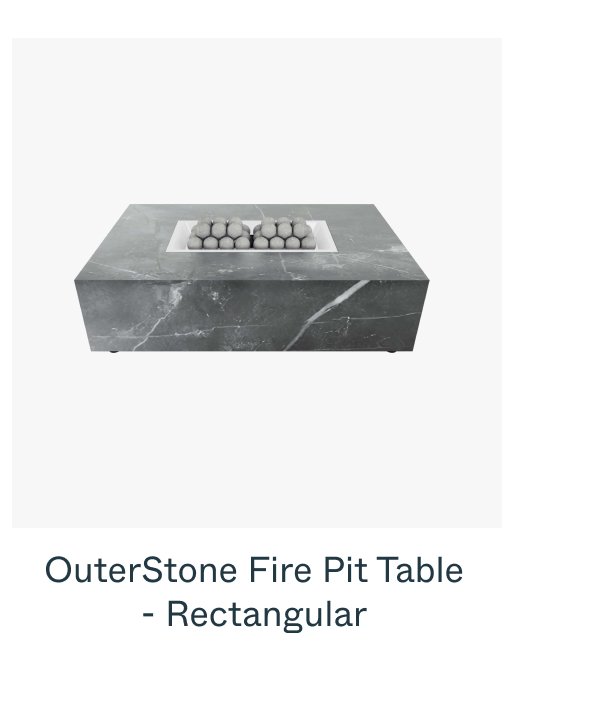 OuterStone Fire Pit Table - Rectangular