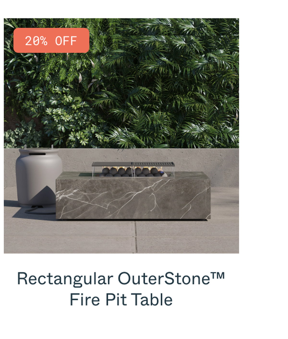 20% off Rectangular OuterStone™ Fire Pit Table