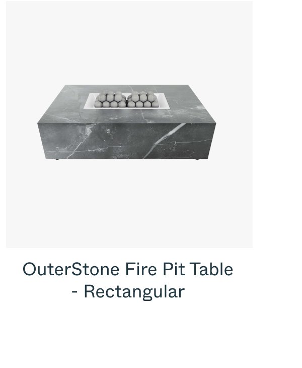 OuterStone Fire Pit Table - Rectangular