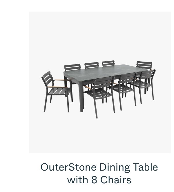 OuterStone Dining Table with 8 Chairs