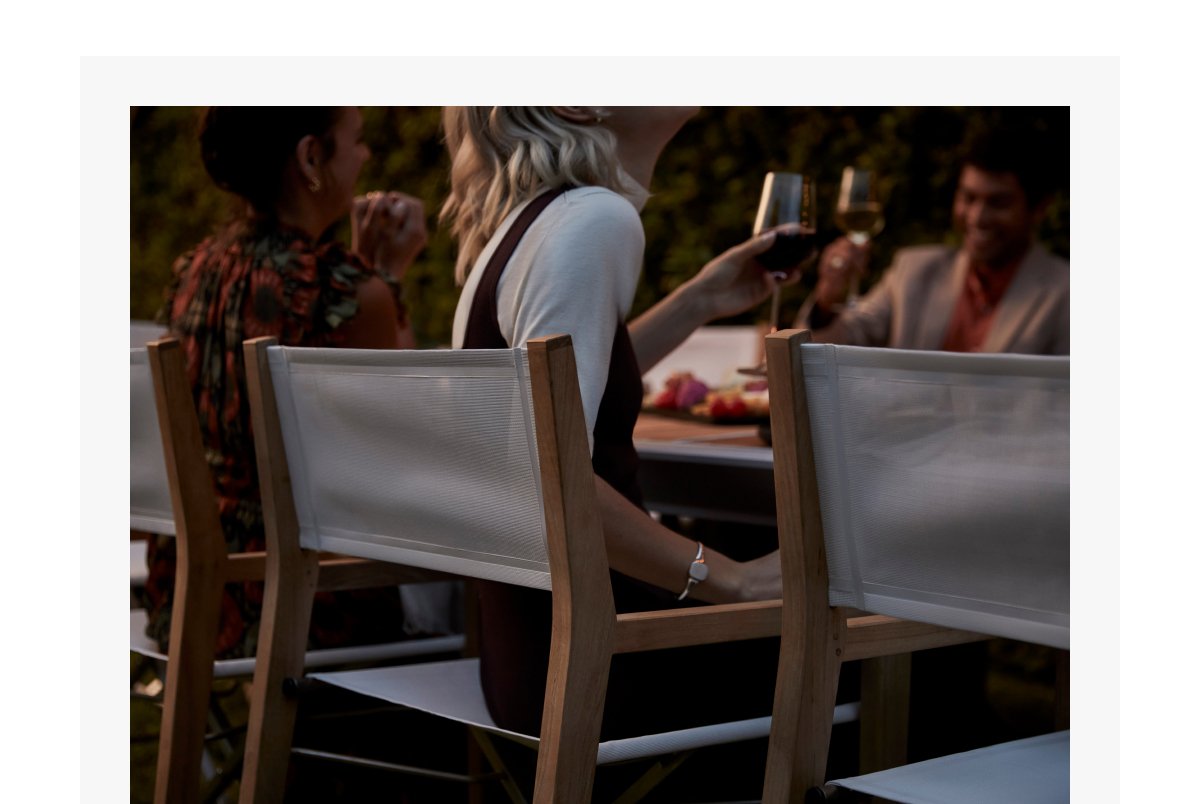 Dine Under the Stars Turn your backyard into a dining destination with Outer’s stylish and durable outdoor dining collection, featuring the OuterShell cover that ensures your tabletop is always clean.