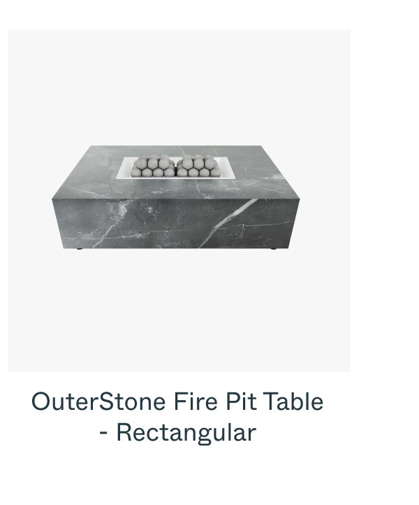 OuterStone Fire Pit Table - Rectangle