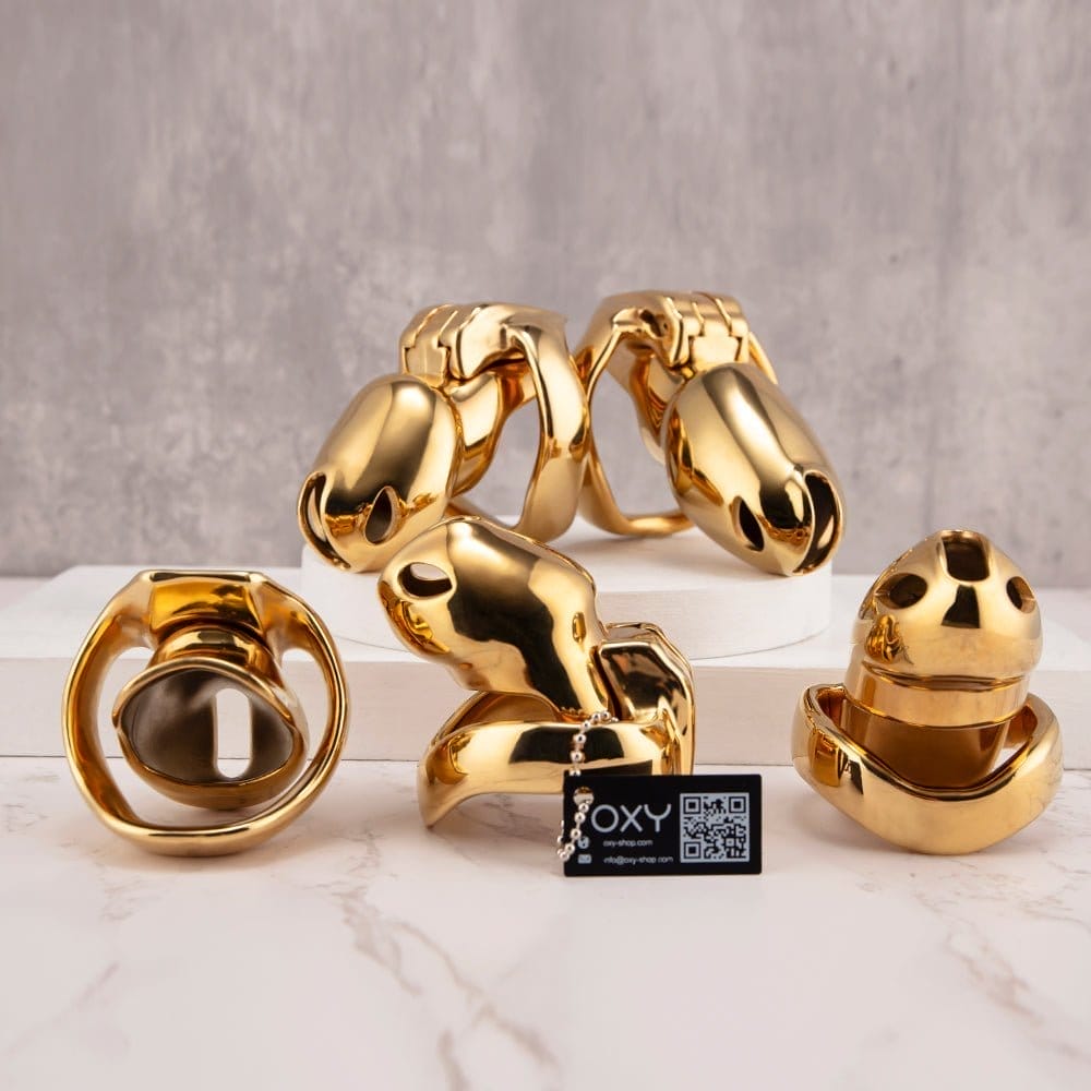 Golden HTV4 - Gold Chastity cage