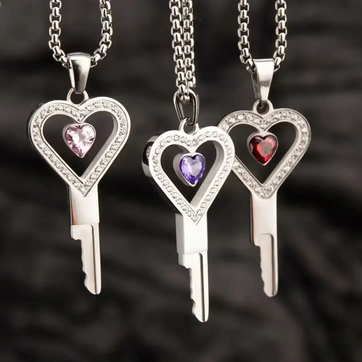 💝 Heartkeeper - Chastity Key Locket - Real Moisssanite Diamonds