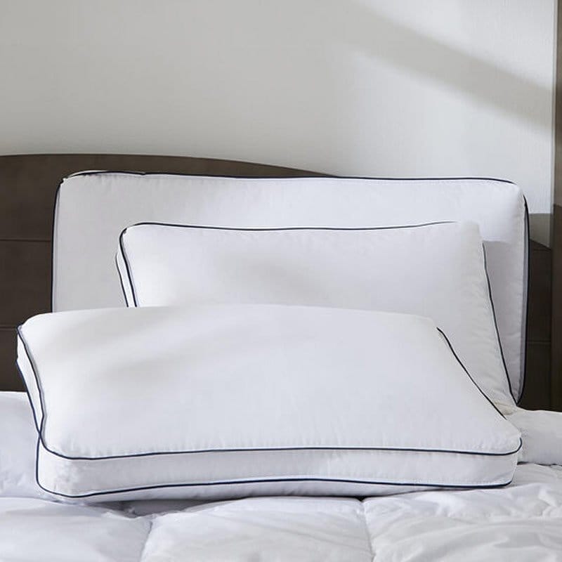 SuperLoft™ Down Organic Cotton Cover Pillows with Premium Pillow Protectors, Set of 2