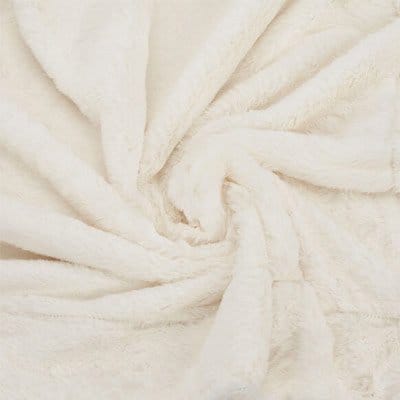 Faux Fur Oversized Throw, Ivory