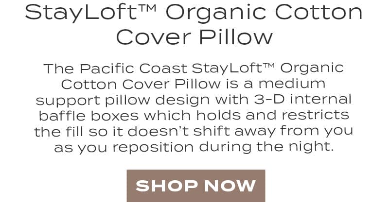 StayLoft™ Organic Cotton Cover Pillow