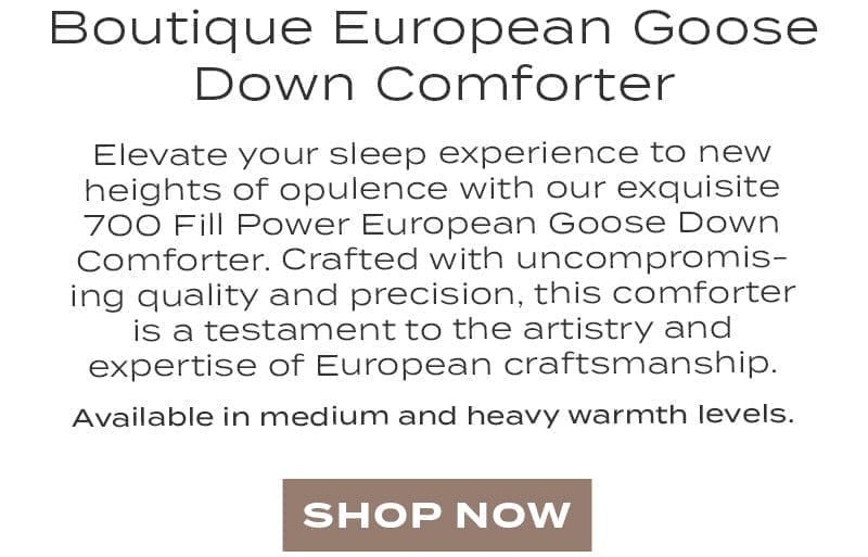 Boutique European Goose Down Comforter