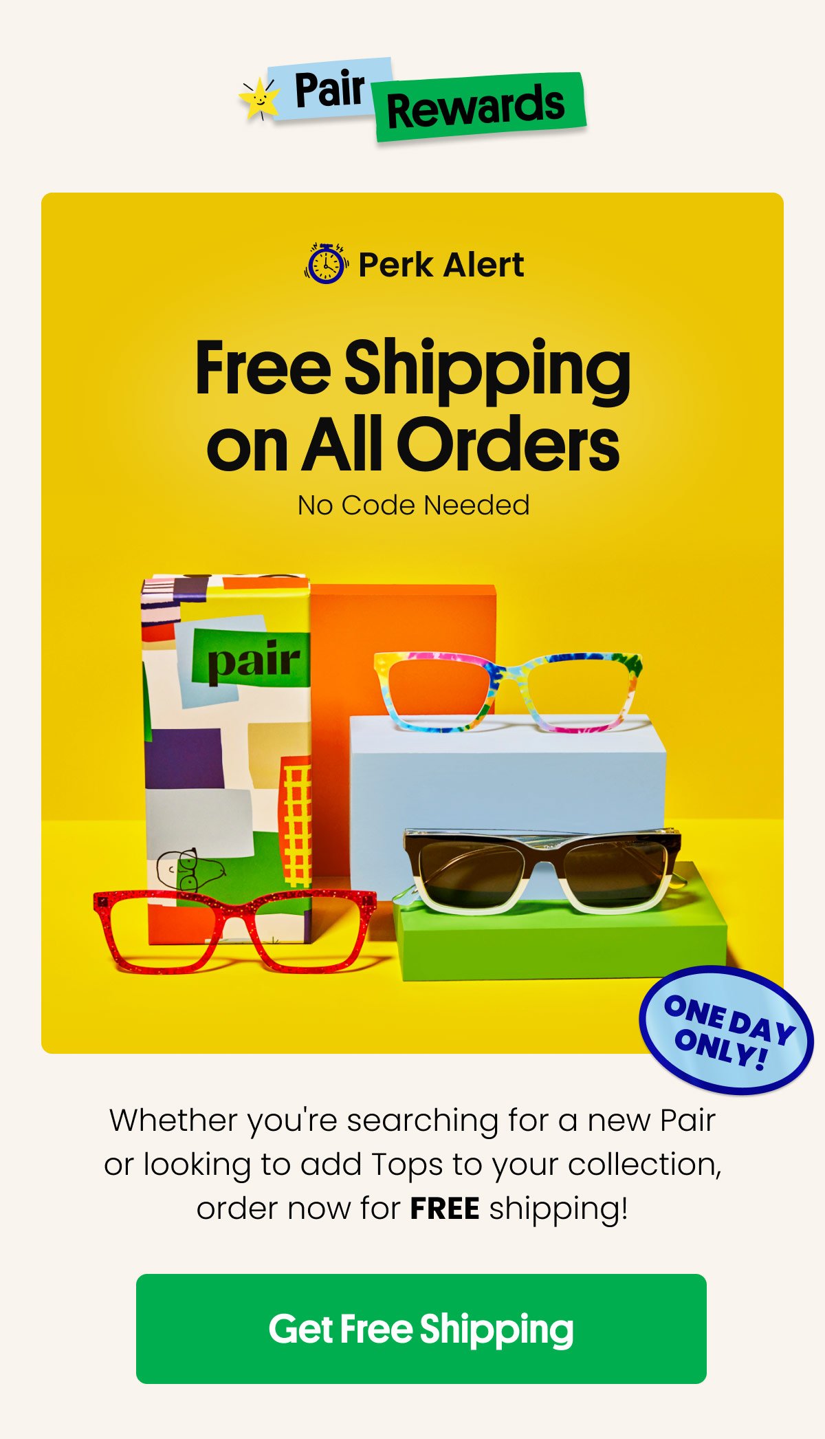 Free Shipping on All Orders