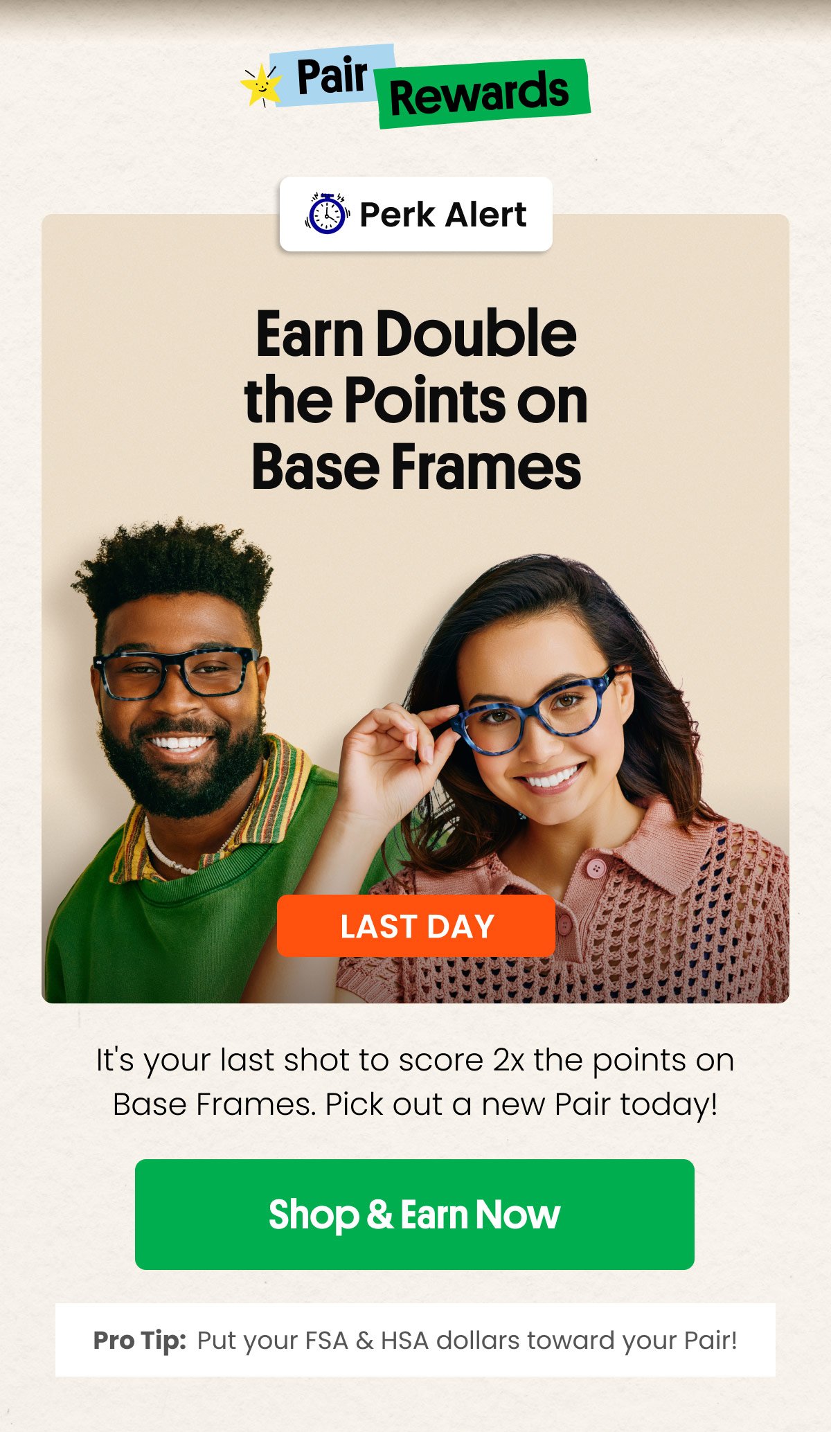 Earn Double the Points on Base Frames