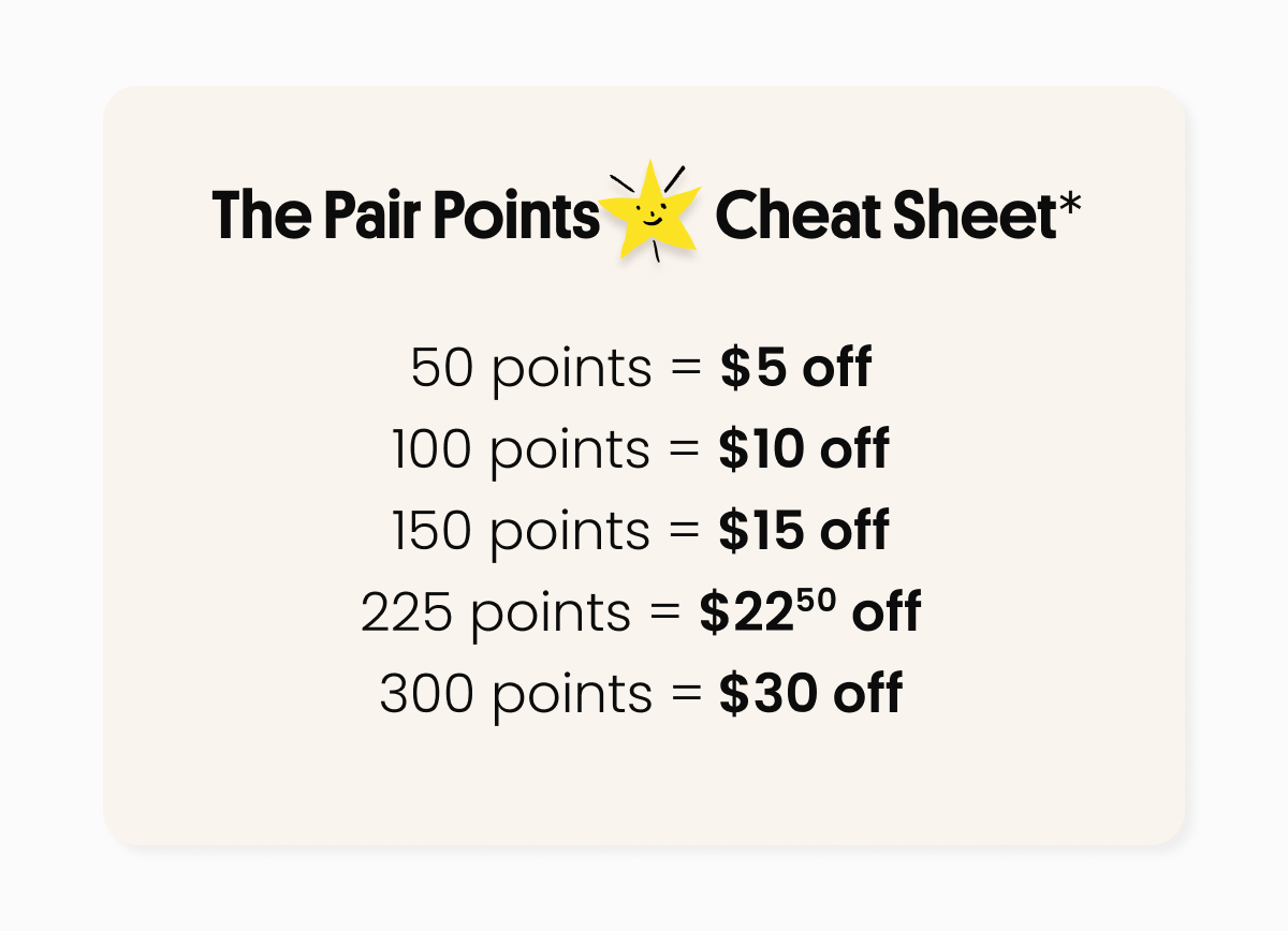 The Pair Points Cheat Sheet