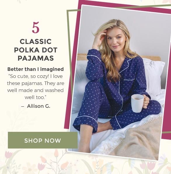 Classic Polka-Dot Women's Pajamas - Navy