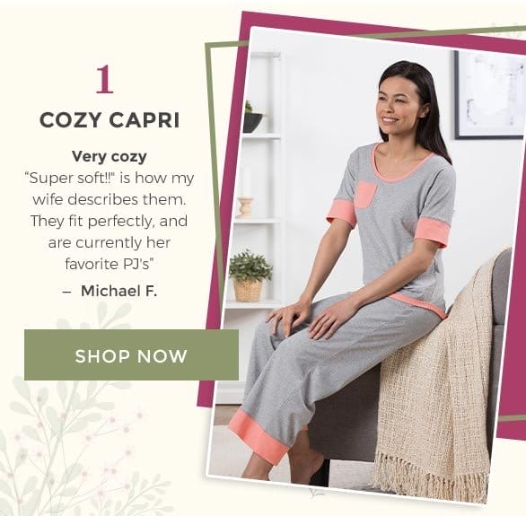 Cozy Capri Pajama Set - Gray