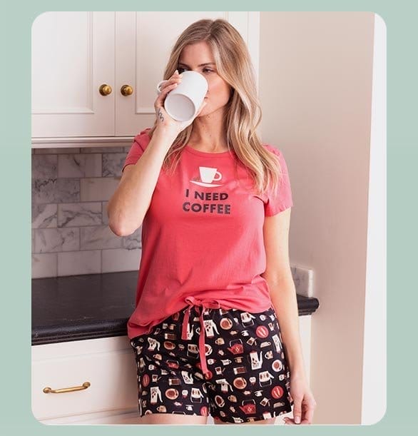 FREE Vernont Coffee with Coffee Lovers PJs or Coffee Loves Short Set use code: COFFEE