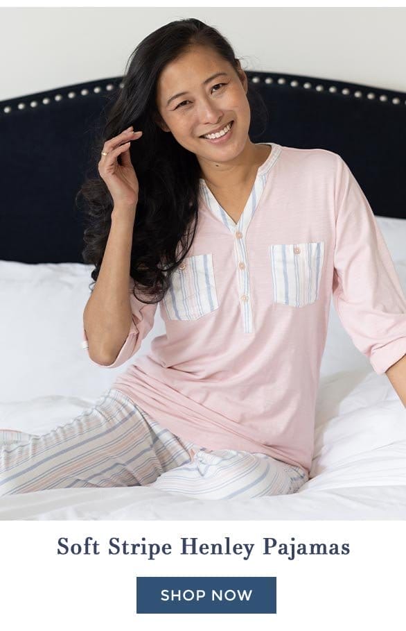 Soft Stripe Henley Pajamas