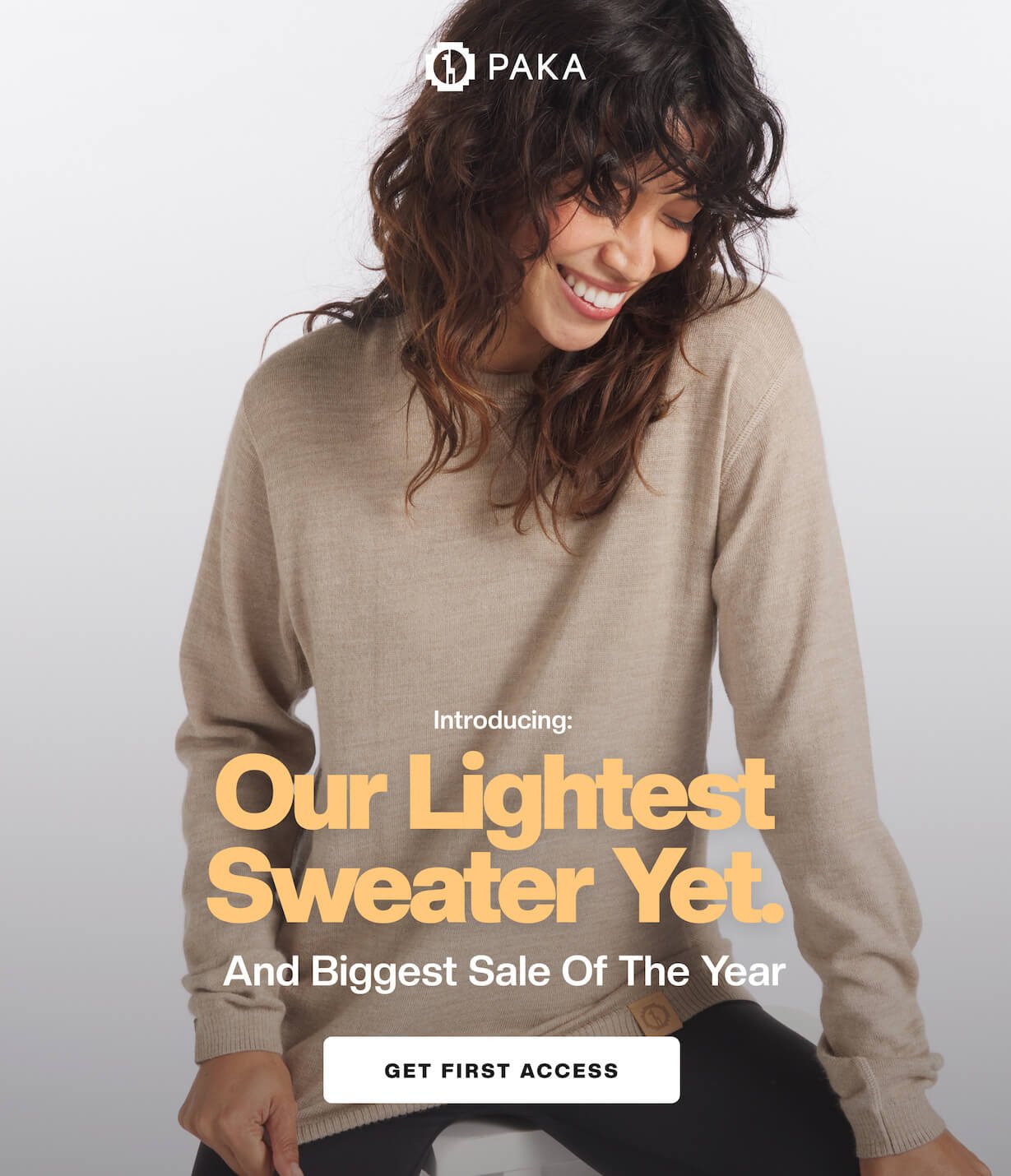 Our lightest sweater yet