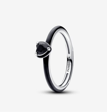 Pandora ME Black Chakra Heart Ring