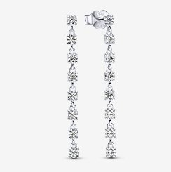 Sparkling Eight Stones Drop Earrings