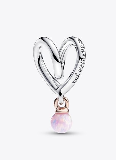 Two-tone Wrapped Heart Charm