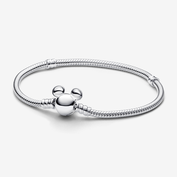 Disney Mickey Mouse Clasp Moments Snake Chain Bracelet